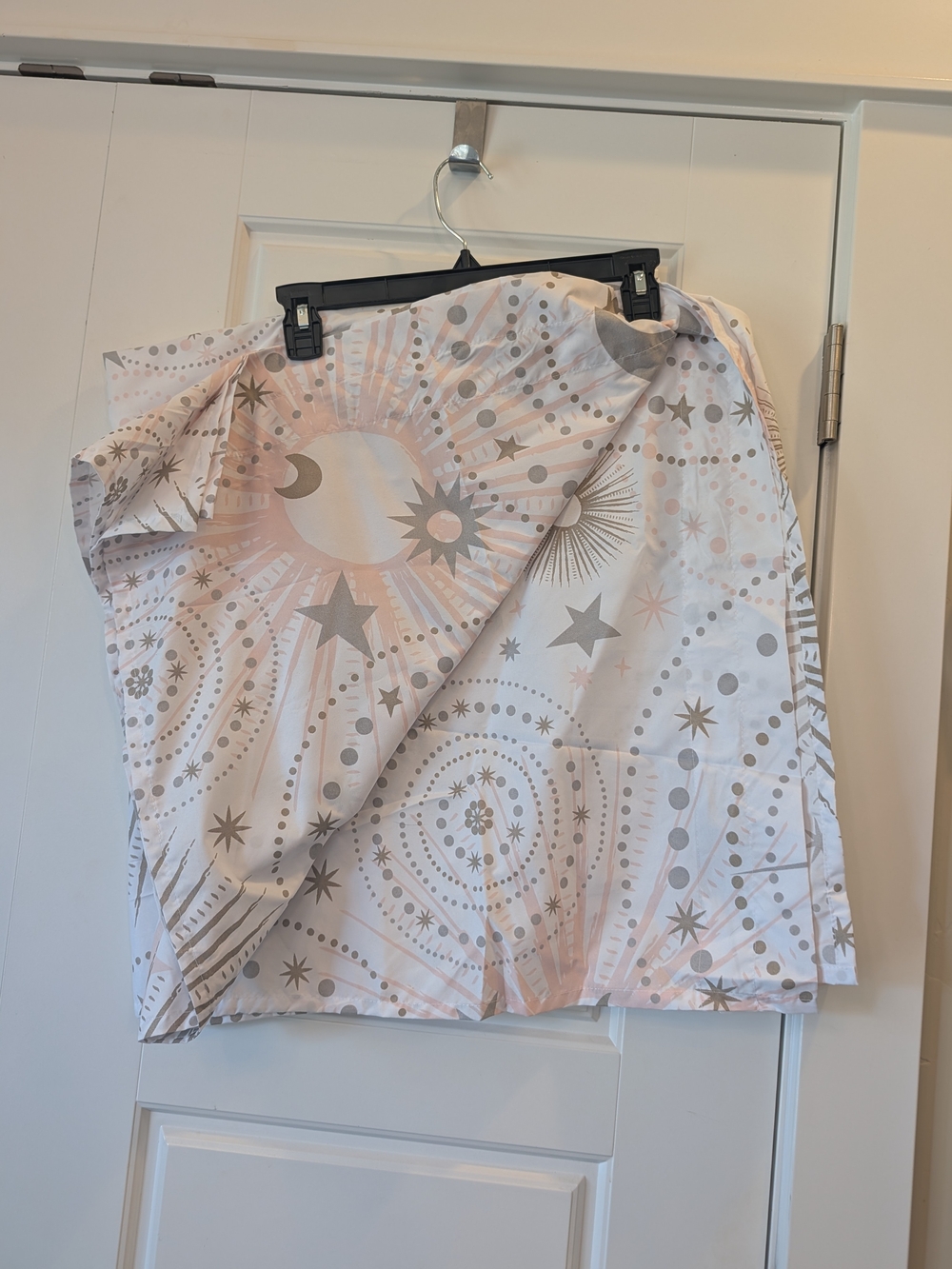 Sweet Jojo Designs Window Curtains Set Pink, Gold, Grey Star Moon Celestial